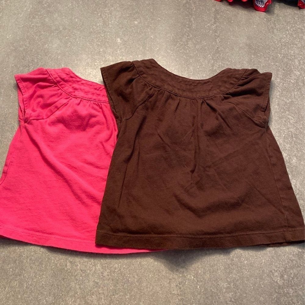Carters bundle pink and brown tees 12m